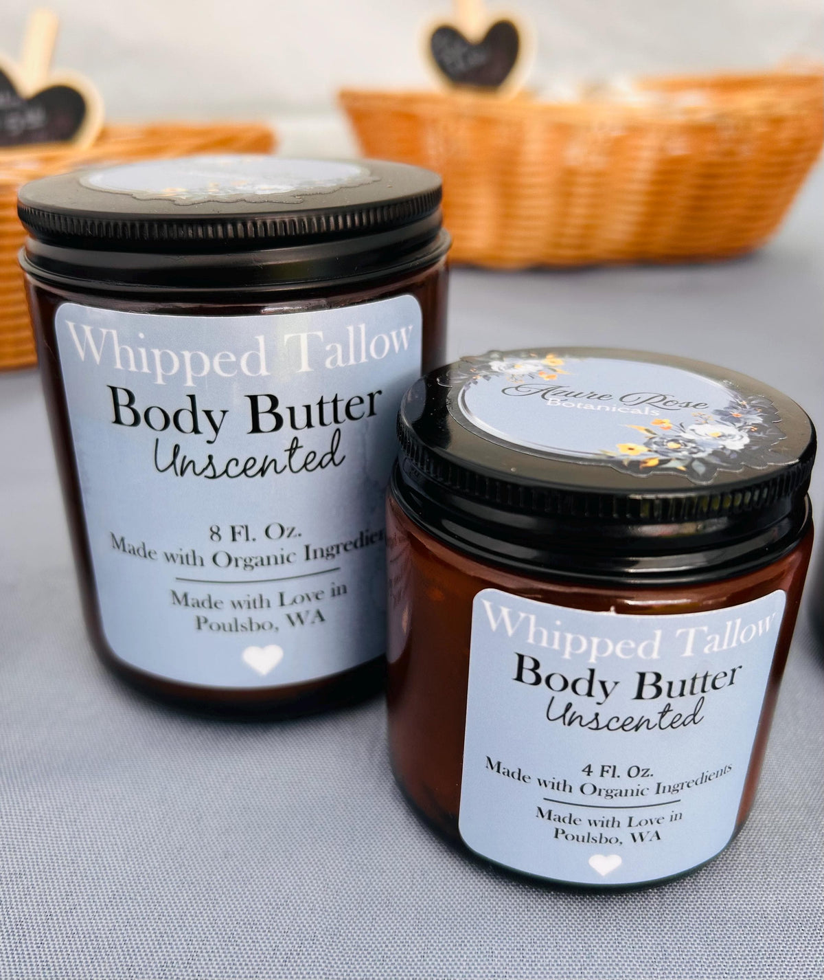 Unscented Tallow Cream • Eczema • Psoriasis • Sensitive Skin • Natural and Organic Ingredients