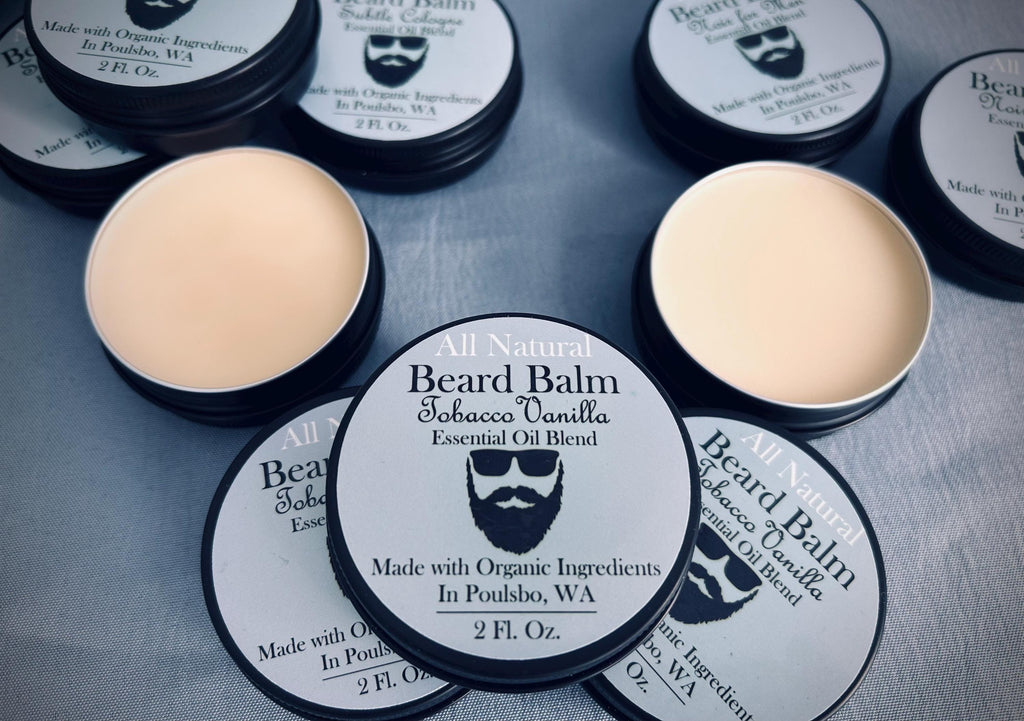 Organic Beard Balm for Men | Softens, Moisturizes Facial Hair (2oz Tin)