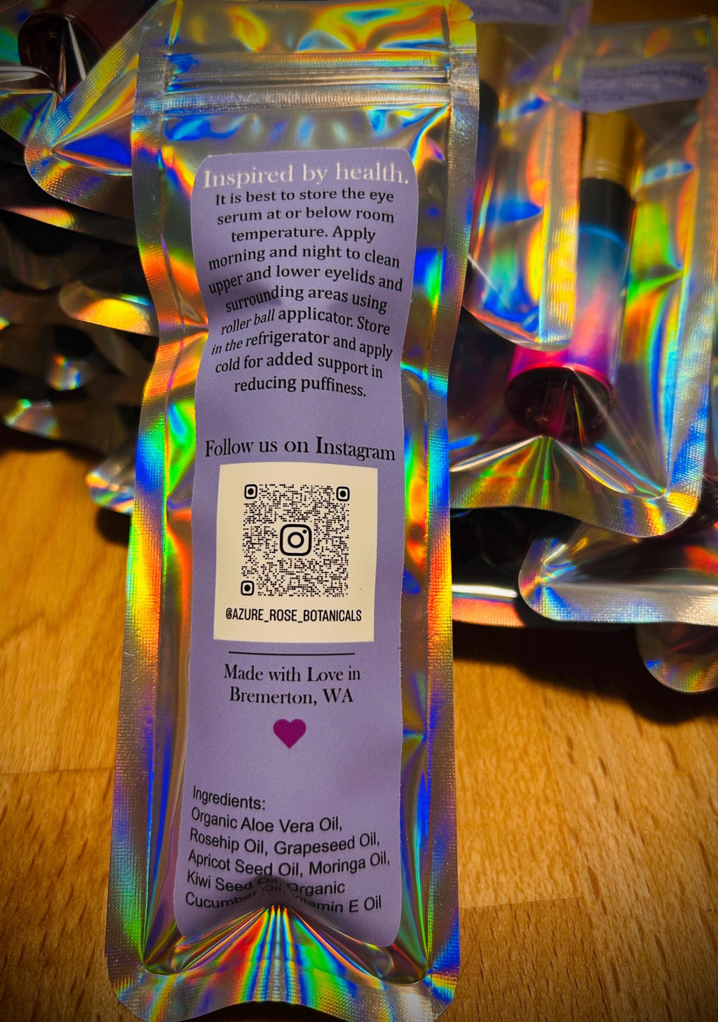 Organic • Natural • Rejuvenating Eye Serum • For Dark Circles • Wrinkles • Discoloration