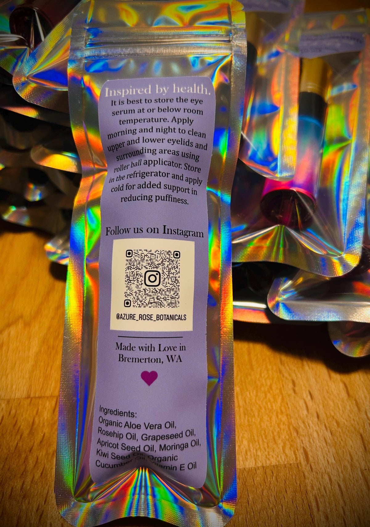 Organic • Natural • Rejuvenating Eye Serum • For Dark Circles • Wrinkles • Discoloration