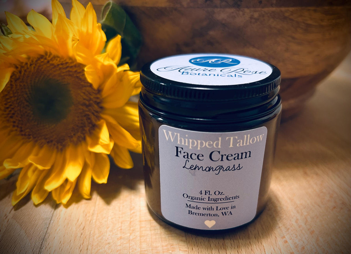 Unscented Tallow Face Cream • Clean Skincare • Organic • Anti Aging • Acne • Redness • Skin Tone