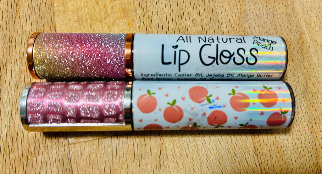 All Natural Lip Gloss • Organic • Strawberry • Vanilla • Peach • Cherry • Blackberry Acai • Watermelon