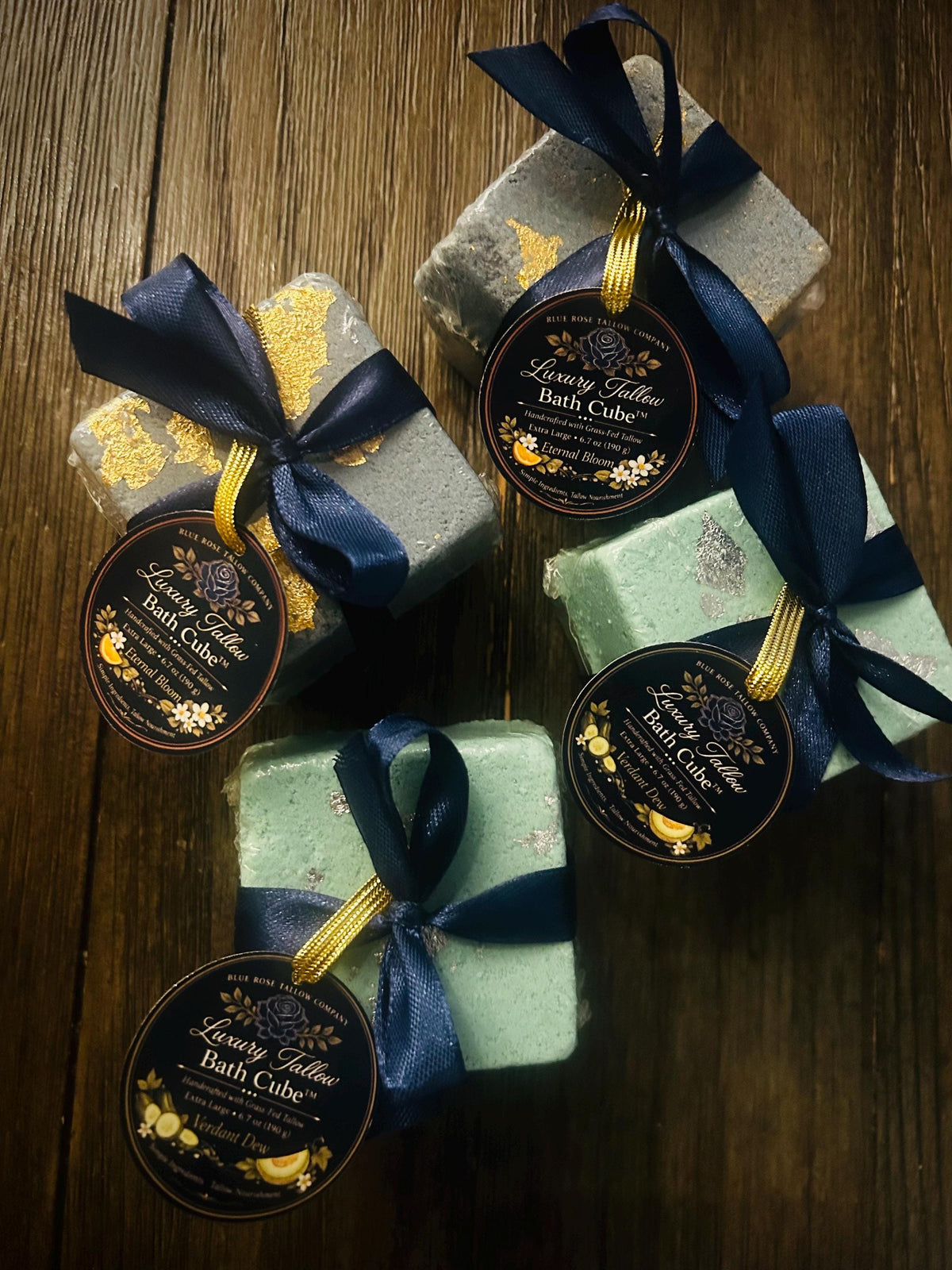 Luxury Tallow Bath Cube | Extra Large Spa Soak Bomb (Cucumber Melon, Citrus Bloom)