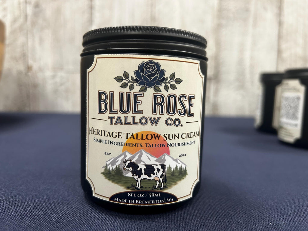 Heritage Tallow Sun Cream • Grass-Fed Tallow, Zinc Oxide, Botanical Oils