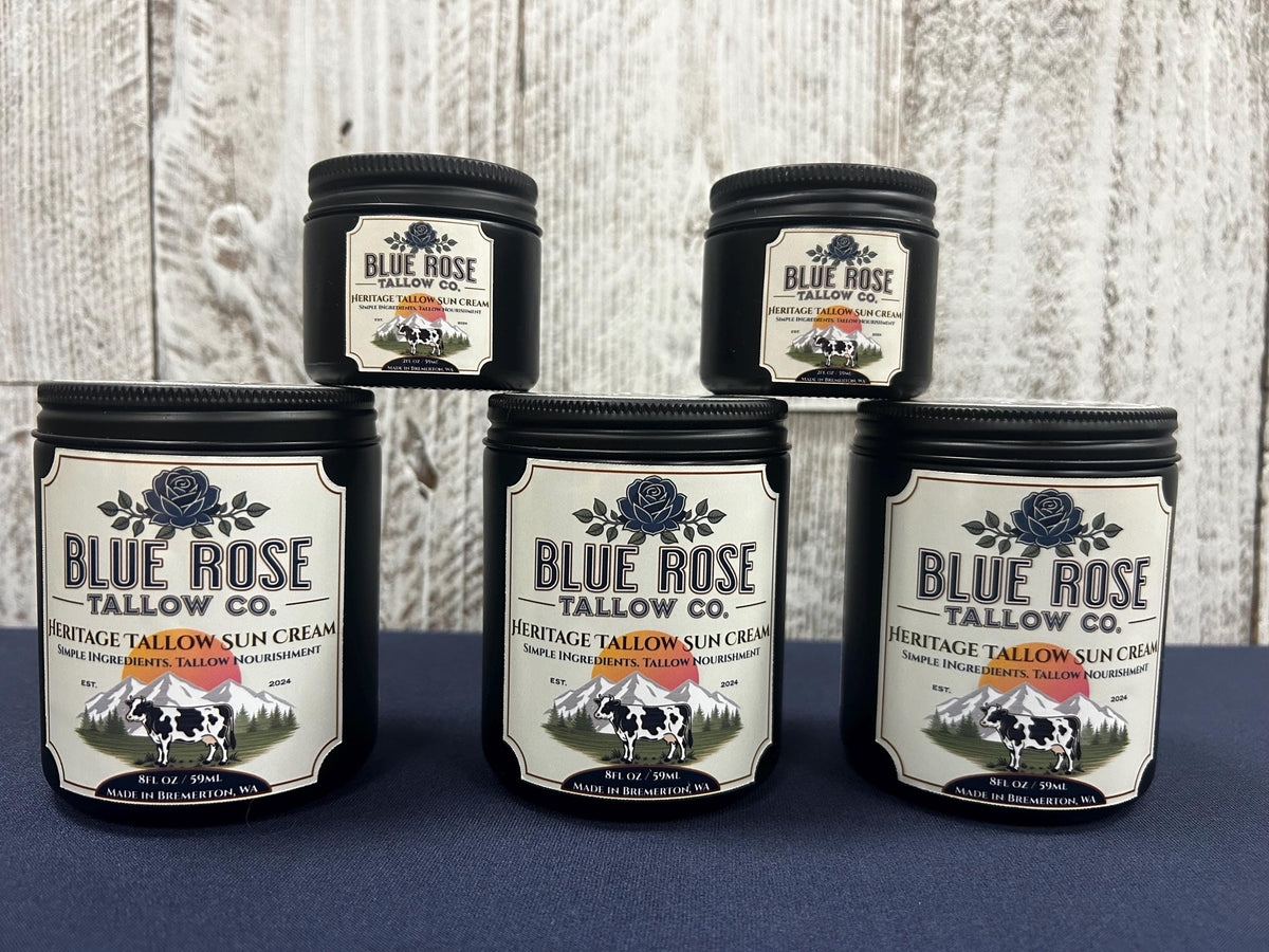 Heritage Tallow Sun Cream • Grass-Fed Tallow, Zinc Oxide, Botanical Oils