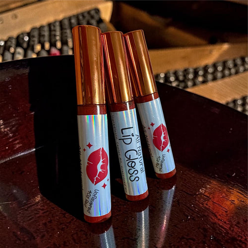 All Natural Lip Gloss • Organic • Strawberry • Vanilla • Peach • Cherry • Blackberry Acai • Watermelon
