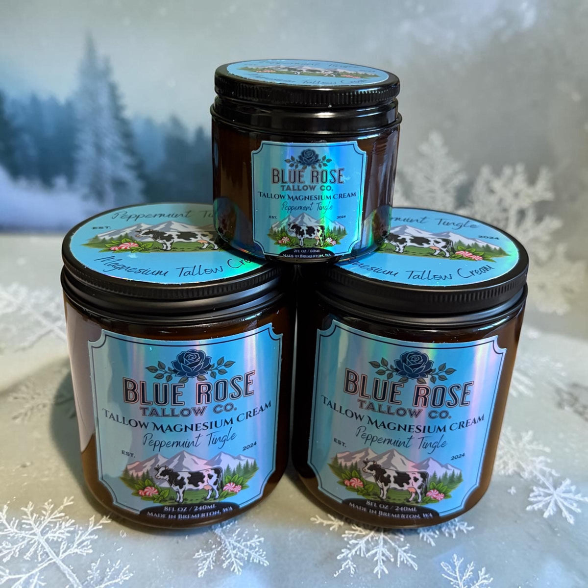 Peppermint Tingle Magnesium Tallow Cream | Whipped Body Butter, Grass-Fed Tallow Moisturizer