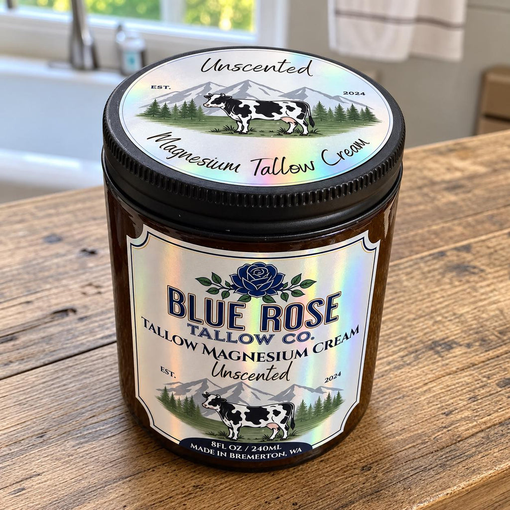 Unscented Magnesium Tallow Cream | Grass-Fed Tallow Body Butter