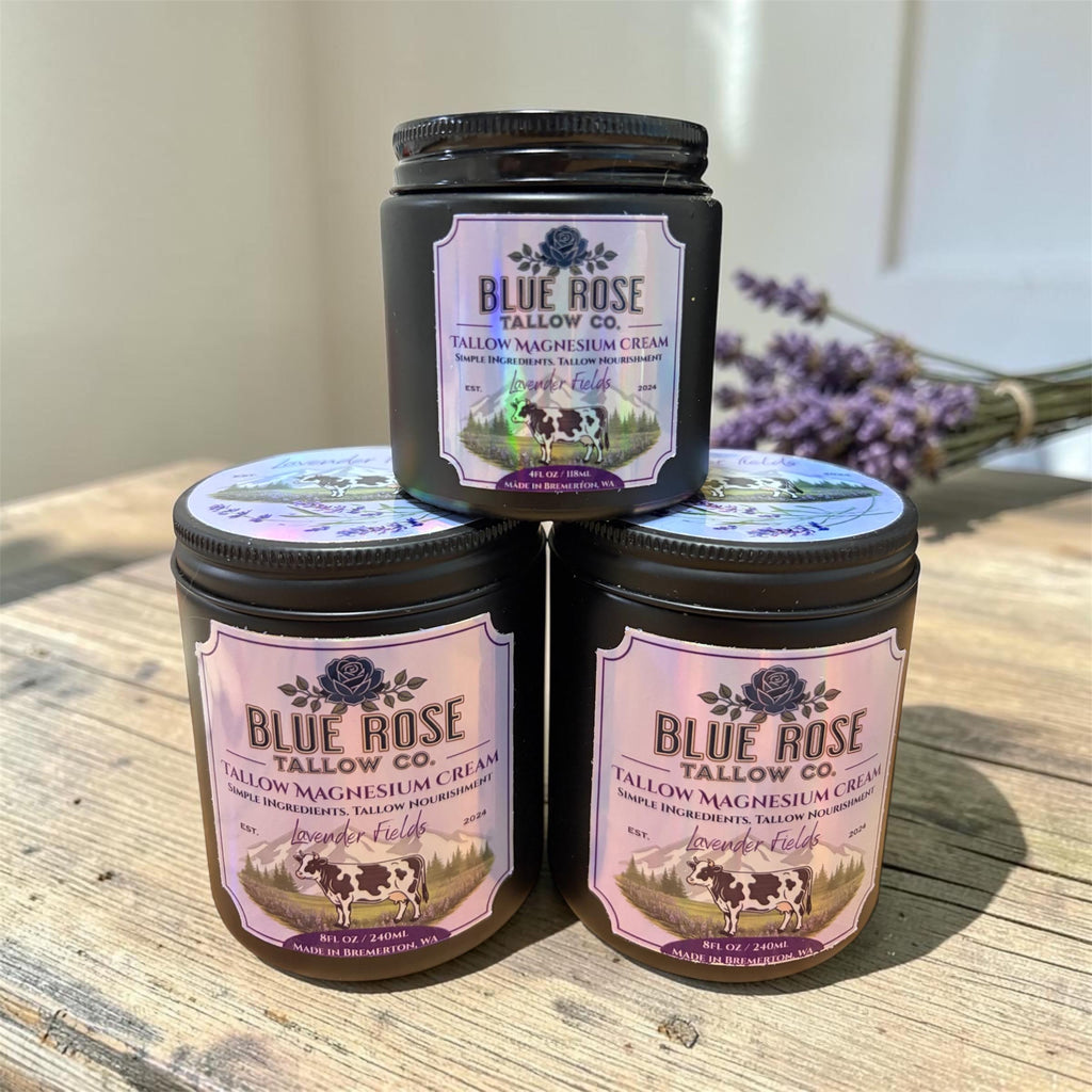 Lavender Magnesium Tallow Cream | Whipped Body Butter, Moisturizer