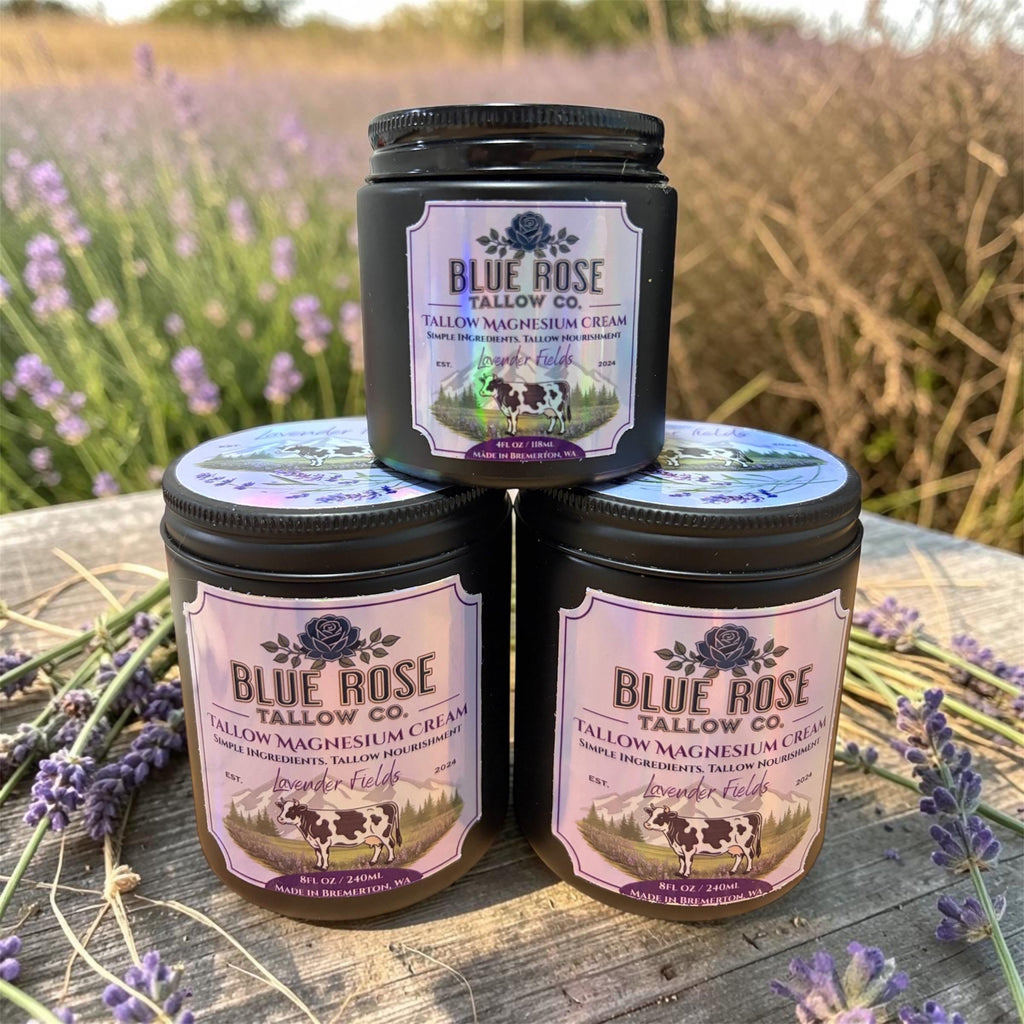 Lavender Magnesium Tallow Cream | Whipped Body Butter, Moisturizer
