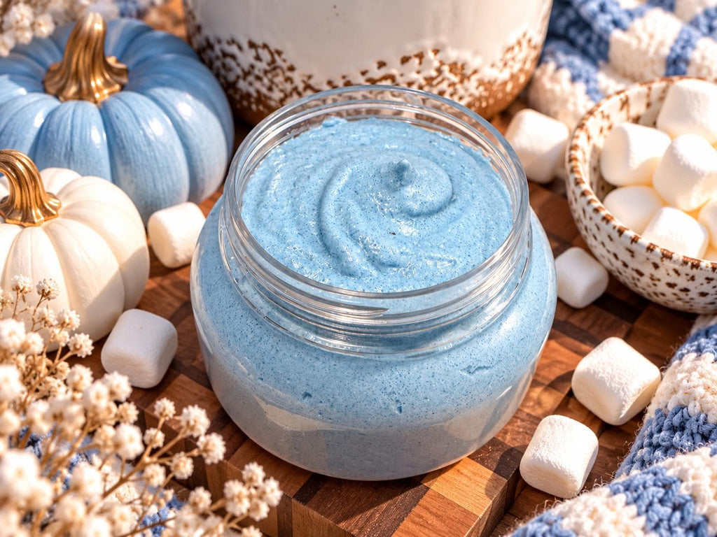 Pumpkin Marshmallow Tallow Sugar Scrub | Whipped Anti-Aging Body Scrub | Natural & Organic Moisturizing Exfoliating Body Wash