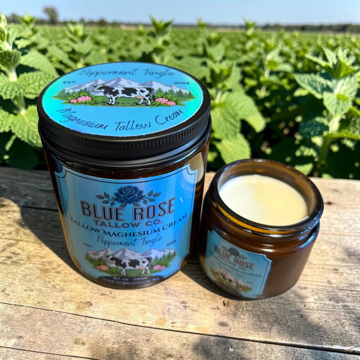 Peppermint Tingle Magnesium Tallow Cream | Whipped Body Butter, Grass-Fed Tallow Moisturizer