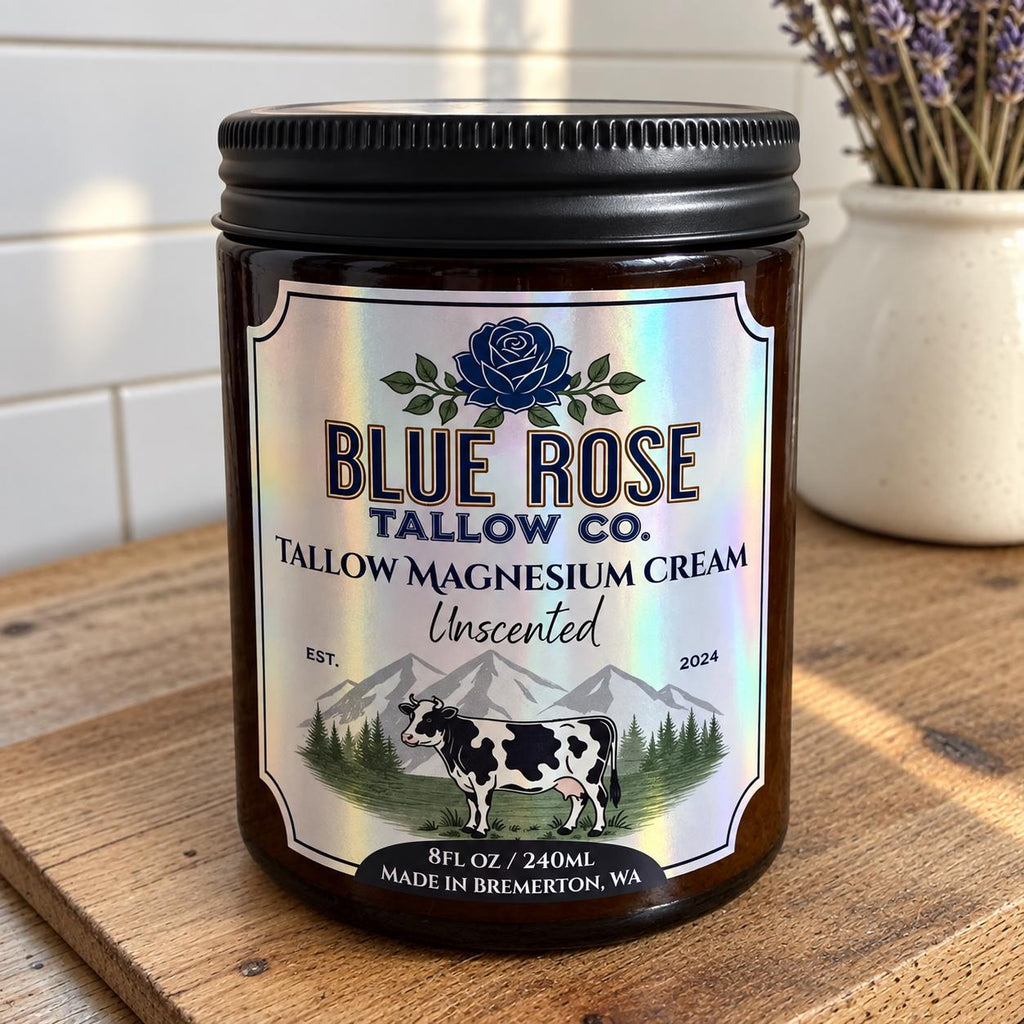 Unscented Magnesium Tallow Cream | Grass-Fed Tallow Body Butter