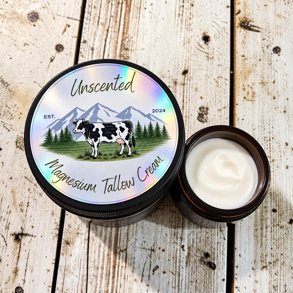 Unscented Magnesium Tallow Cream | Grass-Fed Tallow Body Butter
