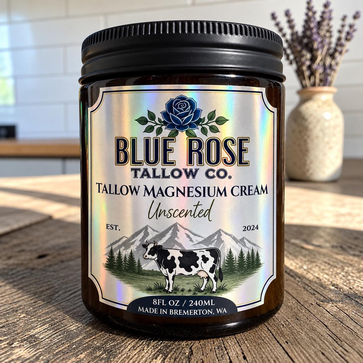 Unscented Magnesium Tallow Cream | Grass-Fed Tallow Body Butter