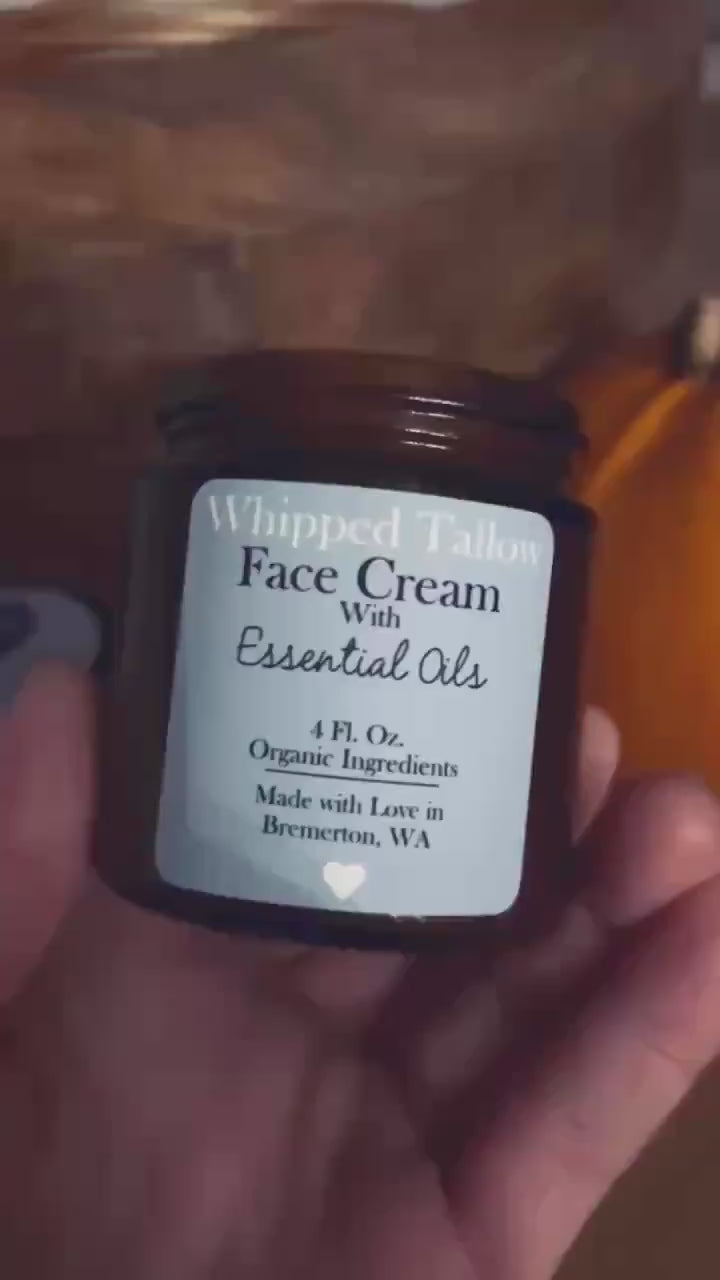 Whipped Tallow Face Cream with Essential Oils • Organic Anti-Aging Skincare